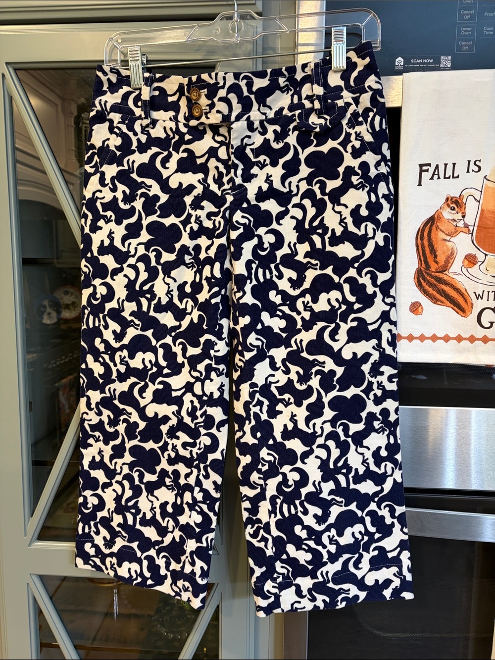 Lilly Pulitzer Vintage Y2K Equestrian Horse Print Corduroy Wide Leg Pants 0